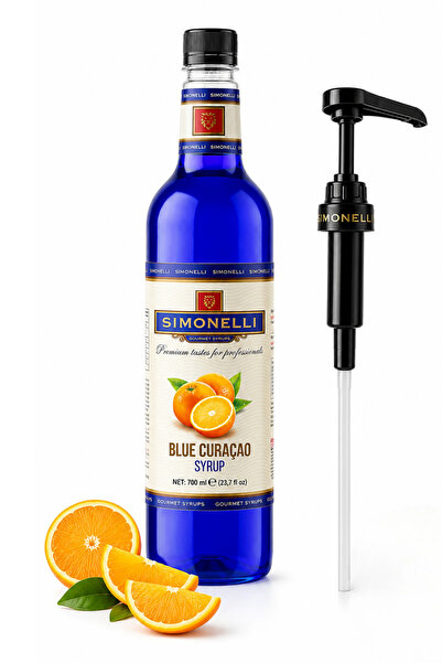 Simonelli Turunç Aromalı Kahve Şurubu 700 ml - İçecek ve Kokteyl Şurubu (Pomp...