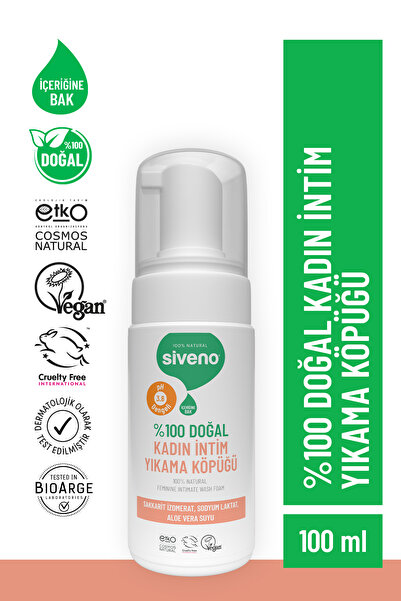 Siveno %100 Doğal İntim Yıkama Köpüğü Beyazlatıcı Etkili Koku Önleyici pH 3.8...
