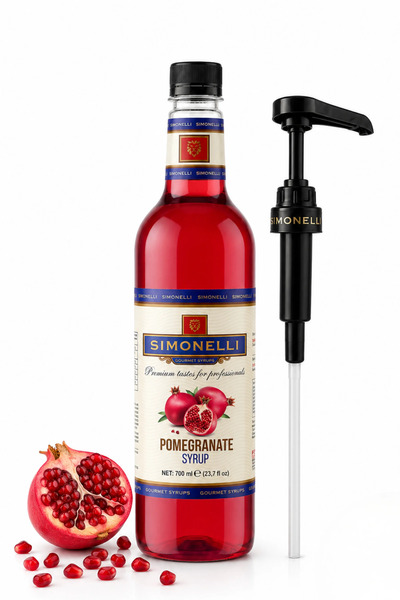 Simonelli Nar Kahve Şurubu 700 ml - İçecek ve Kokteyl Şurubu (Pompa Dahil)