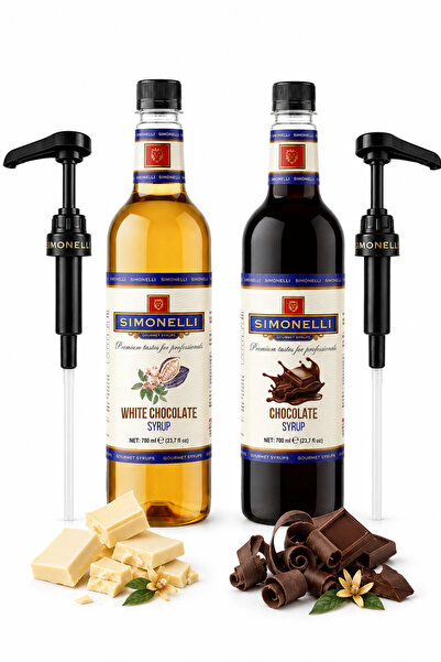 Simonelli Kahve Ve Kokteyl Şurubu Çikolata Aromalı Beyaz Çikolata Aromalı 700...