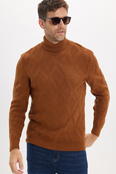 Tudors Pulover pentru bărbați, slim fit, slim fit, cu gât complet, cu model, ...