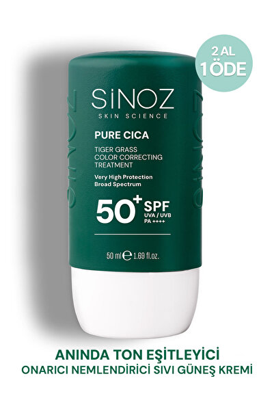 SİNOZ Pure Cica Tiger Grass Anında Ton Eşitleyici Onarıcı Nemlendirici SPF50+...