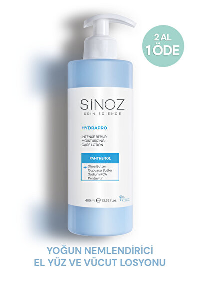 SİNOZ Hydrapro Yoğun Nemlendirici El Yüz ve Vücut Losyonu 400 ml