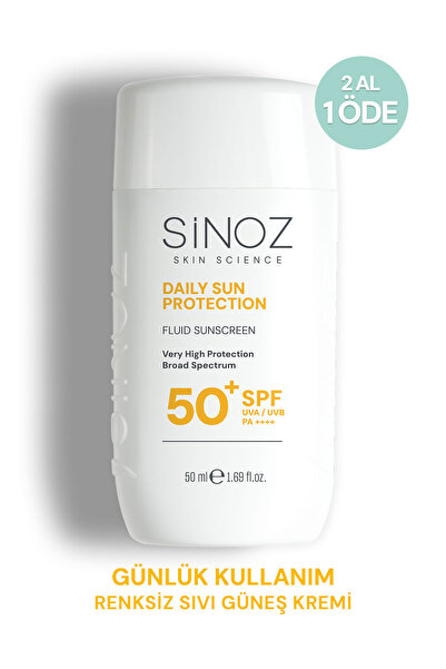 SİNOZ SPF50+ Günlük Kullanım Sıvı Yüz Güneş Kremi-Yeni Nesil Güneş Filtreleri...