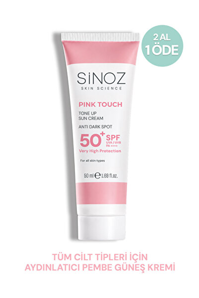SİNOZ Pink Touch SPF50+ Aydınlatıcı Pembe Yüz Güneş Kremi PA++++ Tüm Ciltler ...
