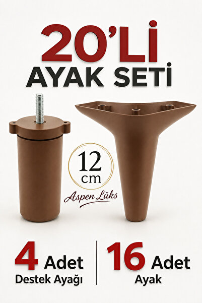 Badem10 20'li Set Aspen Lüks Mobilya Kanepe Koltuk TV Ünitesi Yükseltici Dest...