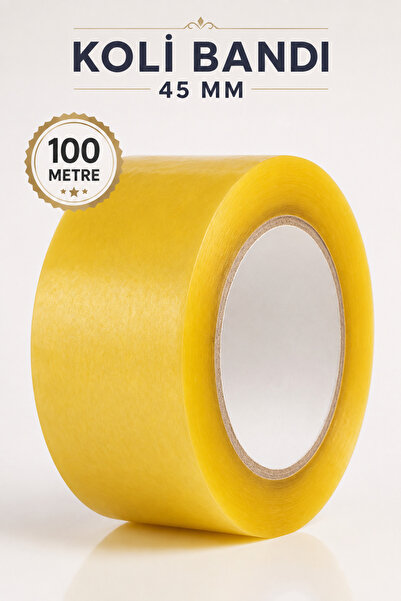 Badem10 Şeffaf Koli Bandı 45 Mm X 100 Mt Yapışkanlı Kopmayan Bant Bandı Bantları