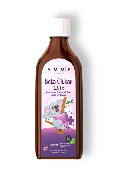 VOOP Beta Glukan 1,3/1,6 Kara Mürver, Vitamin C, Çinko Şurup 150 ml