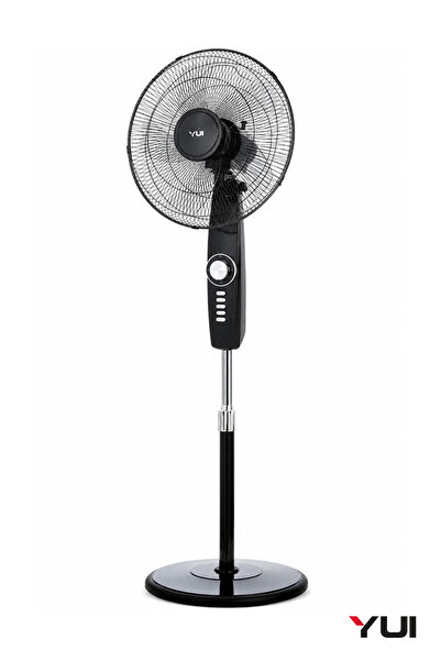 Yui F49 Siyah 16 Inç 50W 4 Kademe 5 Pervane Döner Başlıklı Vantilatör