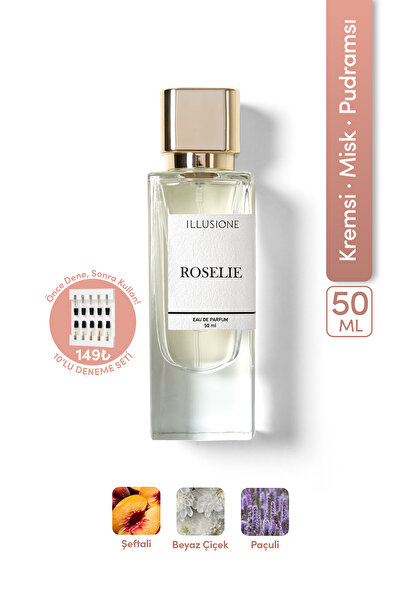 ILLUSIONE FRAGRANCE Roselie EDP Kadın Parfüm 50ml | Kremsi-Misk-Pudramsı | Şe...