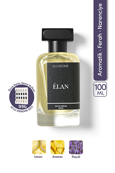 ILLUSIONE FRAGRANCE Élan Edp Erkek Parfüm 100ml | Aromatik-fresh-füjer | Limo...