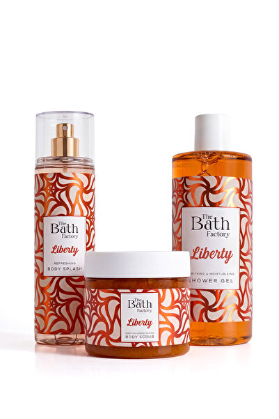 THE BATH FACTORY Liberty Duş Jeli + Vücut Peelingi + Vücut Spreyi