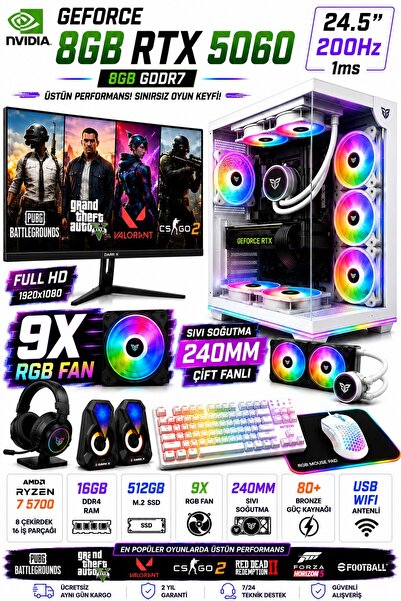 Dmc N179x Win 11 / Ryzen 5 5500 / 16GB RAM / 512GB M2 SSD / 8GB RTX5060/ 24''...