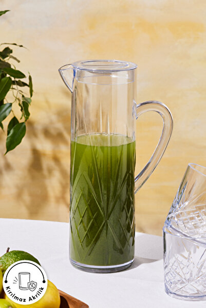 Karaca Foret Akrilik Kırılmaz 5 Parça Sürahi Seti Şeffaf 1.5 lt
