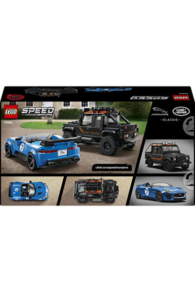 LEGO ® Speed Champions Jaguar Project 7 & Land Rover Defender 77264 - 10+ Oyuncak Yapım Seti (740P)
