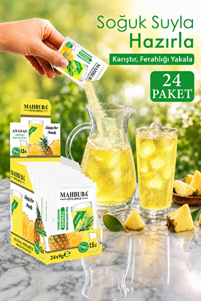 Mahbuba Ananas Aromalı Soğuk Toz Içecek 24x9gr