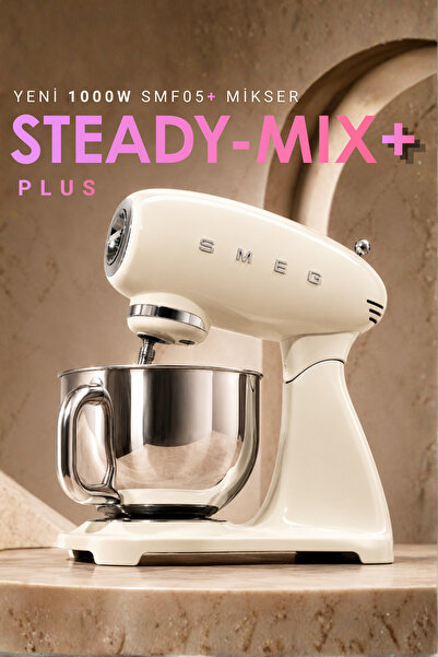 SMEG 50's Style Steady-Mix® Plus 4,8L Krem SMF05+ Stand Mikser 1000W
