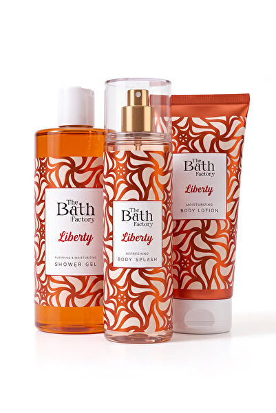 THE BATH FACTORY Liberty Duş Jeli + Liberty Vücut Losyonu + Liberty Vücut Spreyi