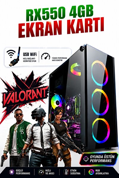 Dmc 173x (PUBG,GTA 5) İ5-4570,16GB RAM,512GB SSD,4GB RX550 GDDR5 128bit,oyunc...