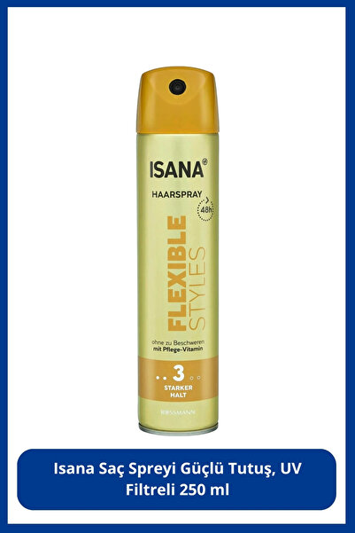 ISANA Güçlü Tutuş Uv Filtreli Saç Spreyi  250 ml