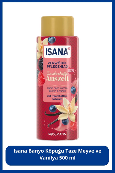 ISANA Banyo Köpüğü Taze Meyve ve Vanilya, 500 ml
