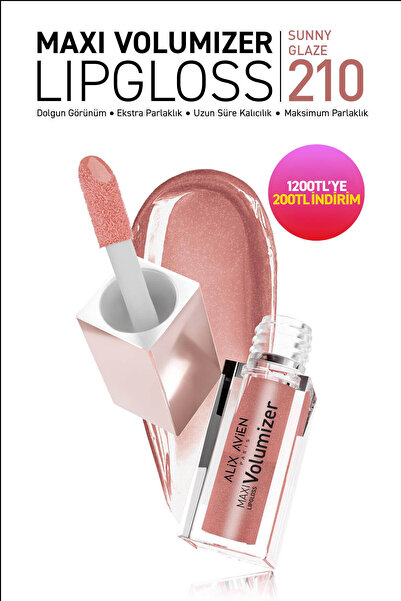 Alix Avien Maxivolumizer Lipgloss 210 - Sunny Glaze - Kalıcı ve Nemlendirici ...