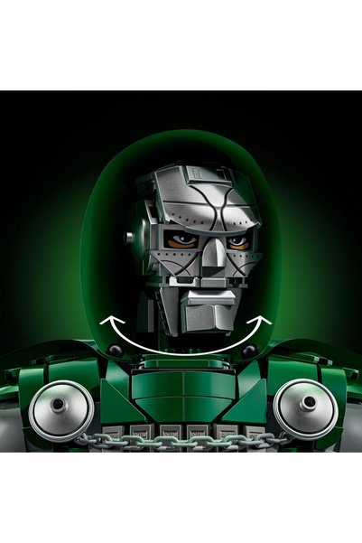 LEGO ® ǀ Marvel Doktor Doom Büstü 76345 - Yetişkinler için Dekoratif Model Yapım Seti (379 Parça)