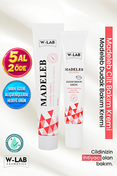 W-Lab Cosmetics Madeleb Krem 40 ml ve  Madeleb Dudak Bakım Kremi 20 ml Set