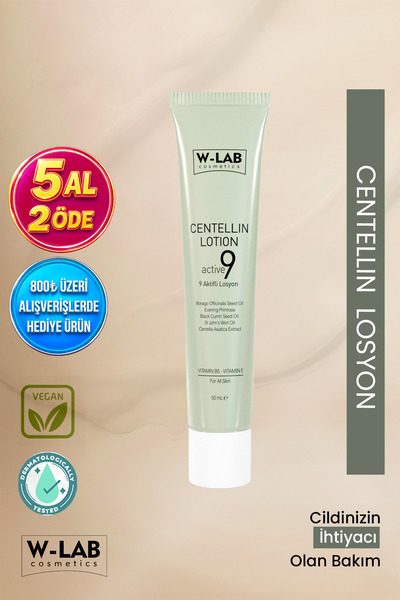 W-Lab Cosmetics Centellin 9 Aktifli Losyon 50 ml