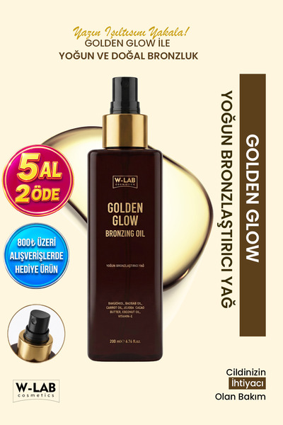 Golden Glow Yoğun Bronzlaştırıcı Yağ 200 Ml