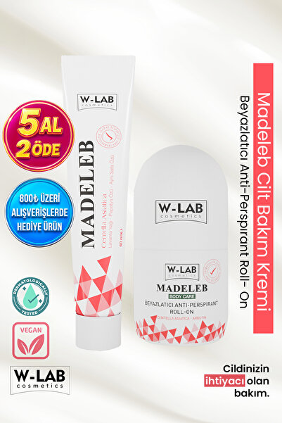 W-Lab Cosmetics Madeleb Krem 40 ml ve  Madeleb Roll On 50 ml  Set