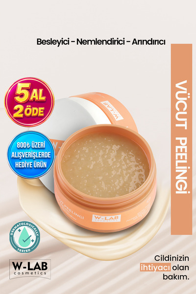 W-Lab Cosmetics Vücut Peeling Scrub 250 Ml Besleyici Nemlendirici Arındırıcı