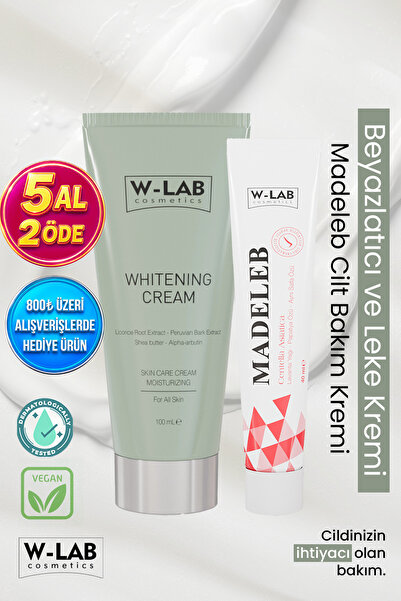 W-Lab Cosmetics Madeleb Cilt Bakım Kremi 40 ml ve Beyazlatıcı Krem 100 ml Set