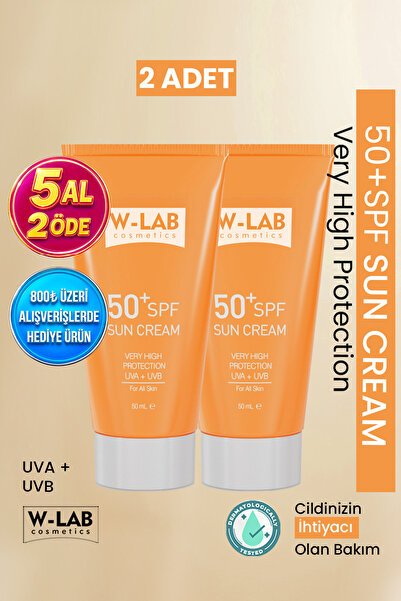 W-Lab Cosmetics 50+ Spf Protective Sun Cream - Set of 2 50ml