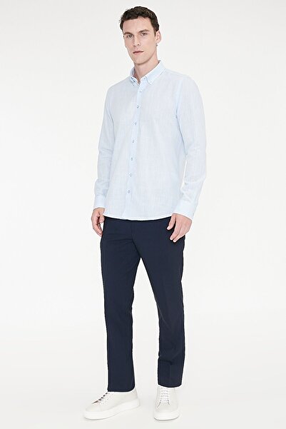 AC&Co / Altınyıldız Classics Men's Navy Blue Comfort Fit Relaxed Cut Flexible...