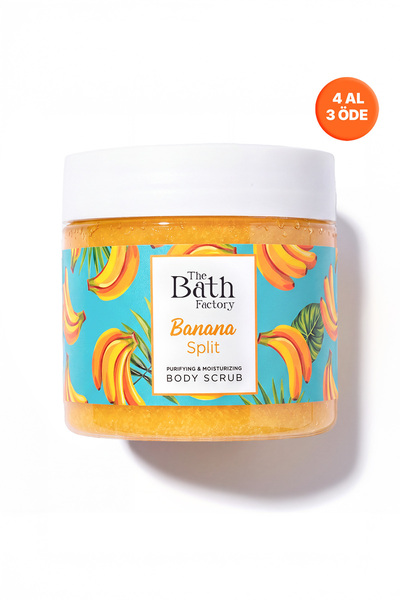 THE BATH FACTORY Nemlendirici ve Arındırıcı Banana Split Vücut Peelingi 300 gr