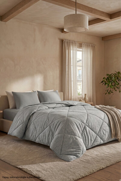 Formeya King Size 4 Season Anthracite Color Washable Quilt |   Anti-Allergic ...