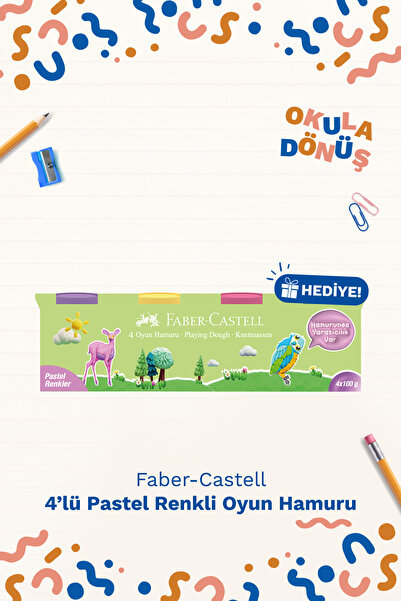 Mustela Papatyalı Bebek&Çocuk Şampuanı+Saç&Vücut Spreyi+Faber-Castell 4'lü Oyun Hamuru Hediye