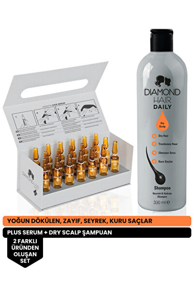 DIAMOND HAIR Dökülen ve Kuru Saç ve Saç Derisi İçin Yoğunlaştırıcı Saç Serumu...
