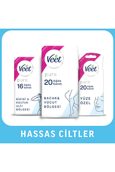 Veet Pure Çanta Hediyeli Hipoalerjenik Komple Bakım Seti (Yüz 20li + Bikini&K...