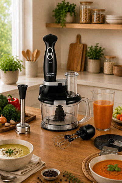 Arzum AR1004 Soprano Max Multi Blender Seti 1000 W, 5 Fonksiyonlu, 1500 ml Do...