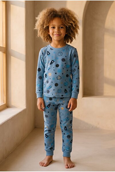 Katia&Bony Erkek Çocuk Gezegen Desenli Pijama Takımı
