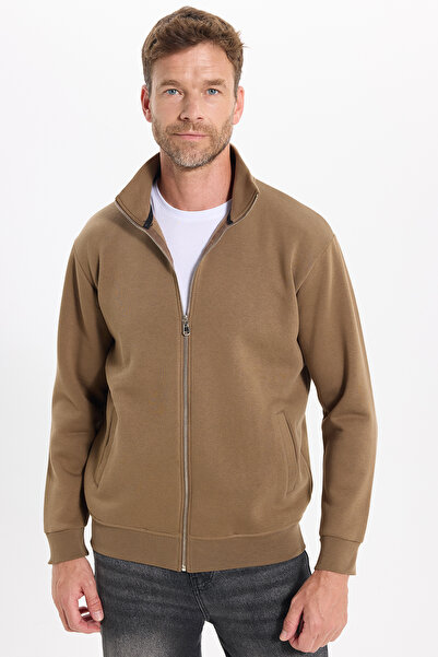 Tudors Unisex Relax Fit Comfortable Cut Cotton 3 Thread Fleece Inside Zippere...