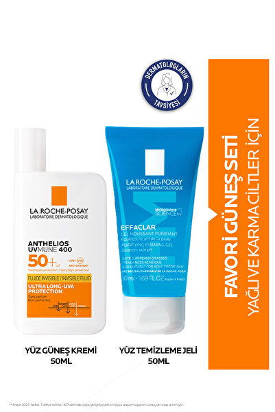 La Roche Posay Yağlı Ciltler İçin Güneş Seti: Anthelios Yüz Güneş Kremi SPF50...