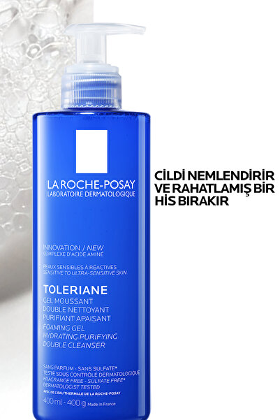 La Roche Posay Toleriane Hassas Ciltler Dahil Tüm Cilt Tipleri İçin Nemlendirme Etkili Yüz Temizleme Jeli 400 ml