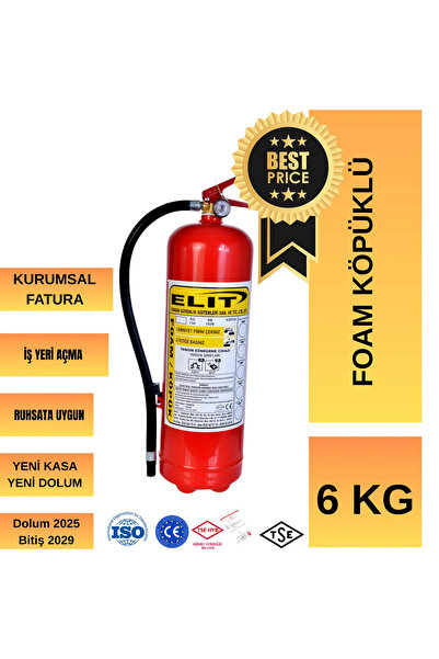 Genel Markalar İŞ YERİ AÇMAK İÇİN UYGUN 6 KG FOAM KÖPÜKLÜ YANGIN SÖNDÜRÜCÜ