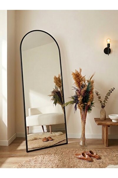 Ersan Dizayn 60X180 Siyah Metal Oval Demonte Ayaklı Boy Ayna