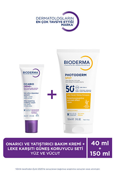 Bioderma Onarıcı, Yatıştırıcı Bakım Kremi & Leke Karşıtı Yüksek Korumalı Yüz ...