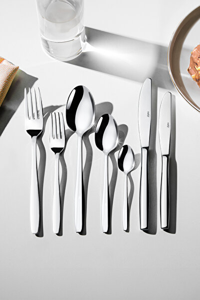Nehir Sahra Plain 12-Person 89-Piece Cutlery Set