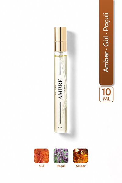 ILLUSIONE FRAGRANCE Ambre Edp Kadın Seyahat Boy Parfüm 10ml | Amber-paçuli-gü...